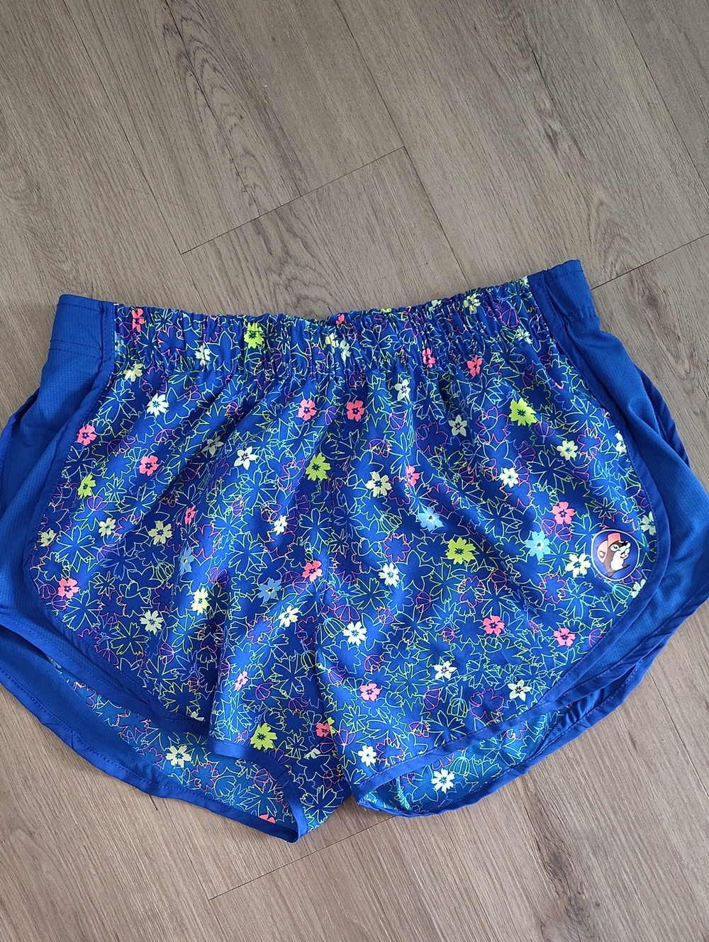 Blue Floral Women's Active Shorts
